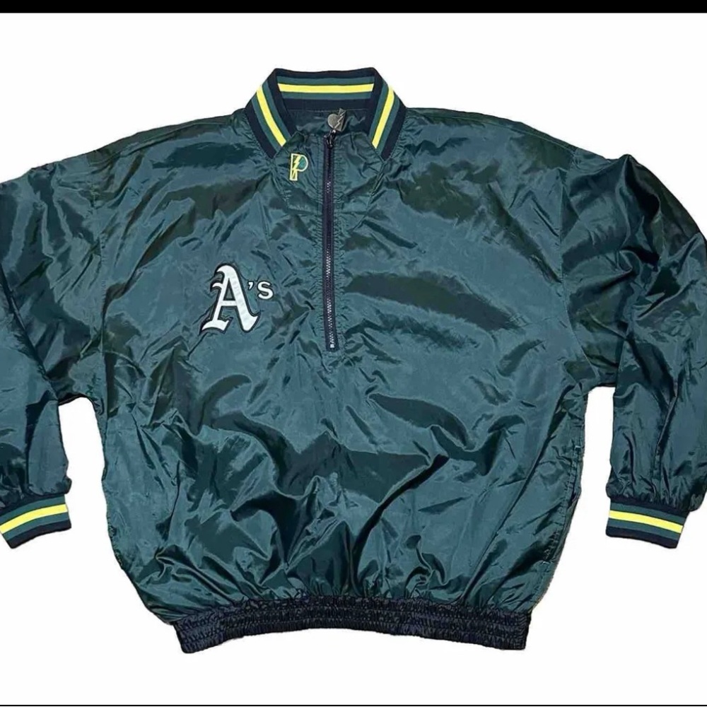 Vintage Oakland A’s Pro Player Half Zip Sz Large